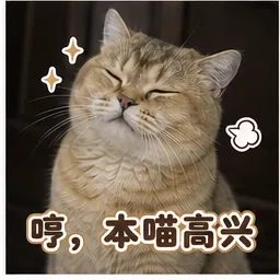 嘟嘟表情包：本喵高兴